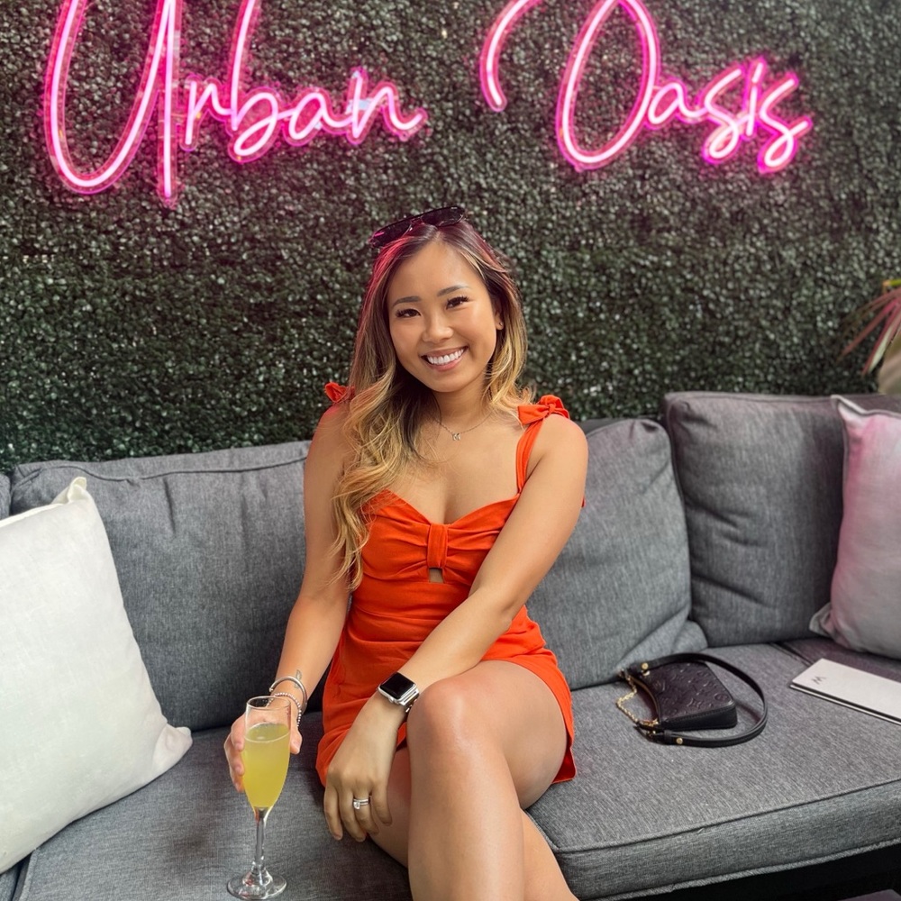 Monteau Orange Mini Dress